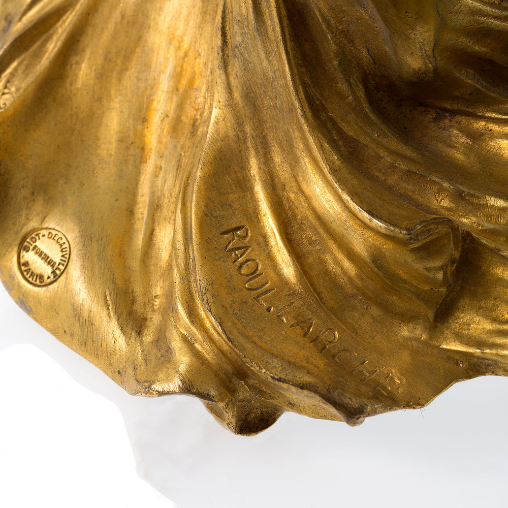 
                      
                        Macklowe Gallery François-Raoul Larche "Loïe Fuller," Gilt Bronze Sculpture
                      
                    