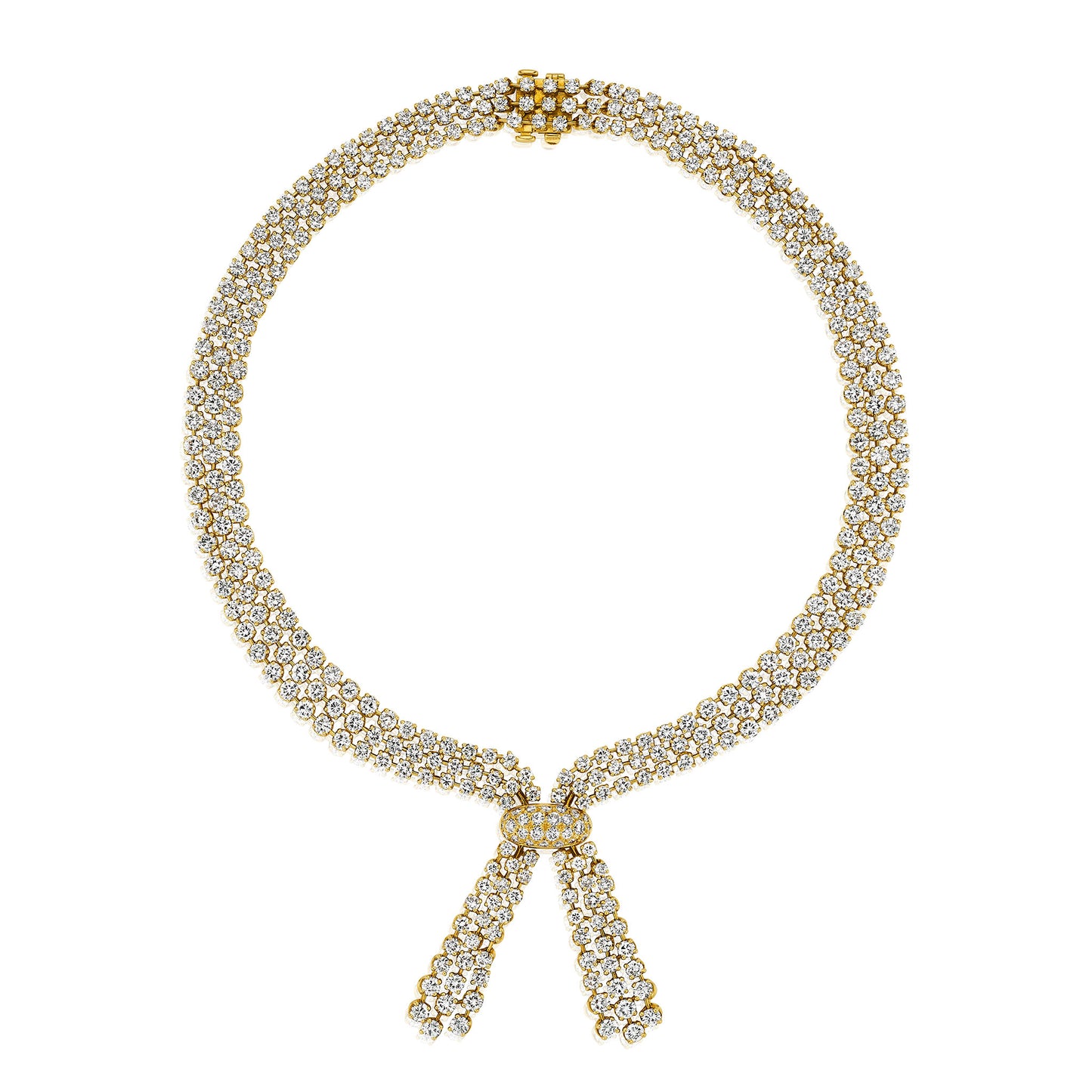 Macklowe Gallery Cartier Paris Diamond Tassel Necklace