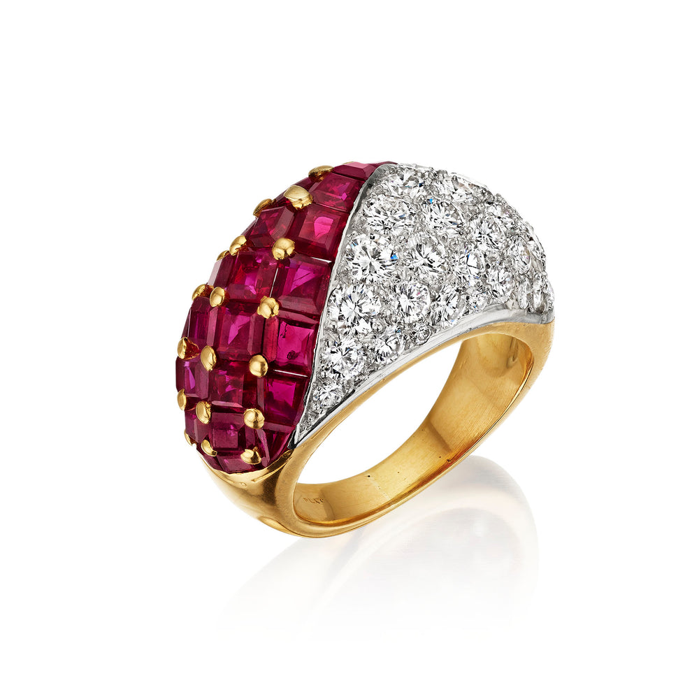 
                      
                        Macklowe Gallery Oscar Heyman Mid-Century Ruby and Diamond Suite
                      
                    