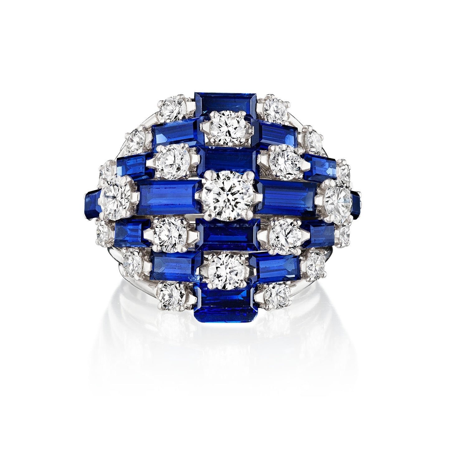 Macklowe Gallery Oscar Heyman Mid-Century Sapphire Ring