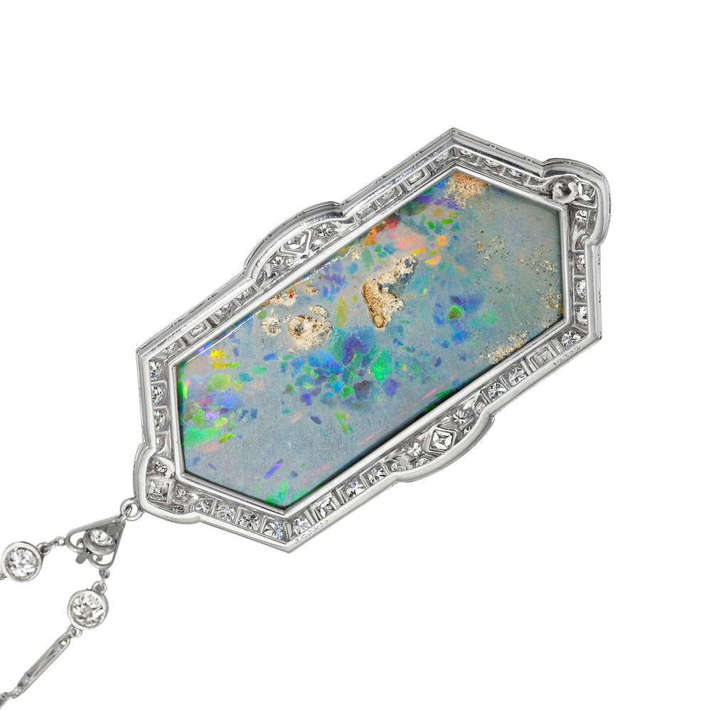 
                      
                        Macklowe Gallery J.E Caldwell & Co. Art Deco Black Opal Necklace
                      
                    
