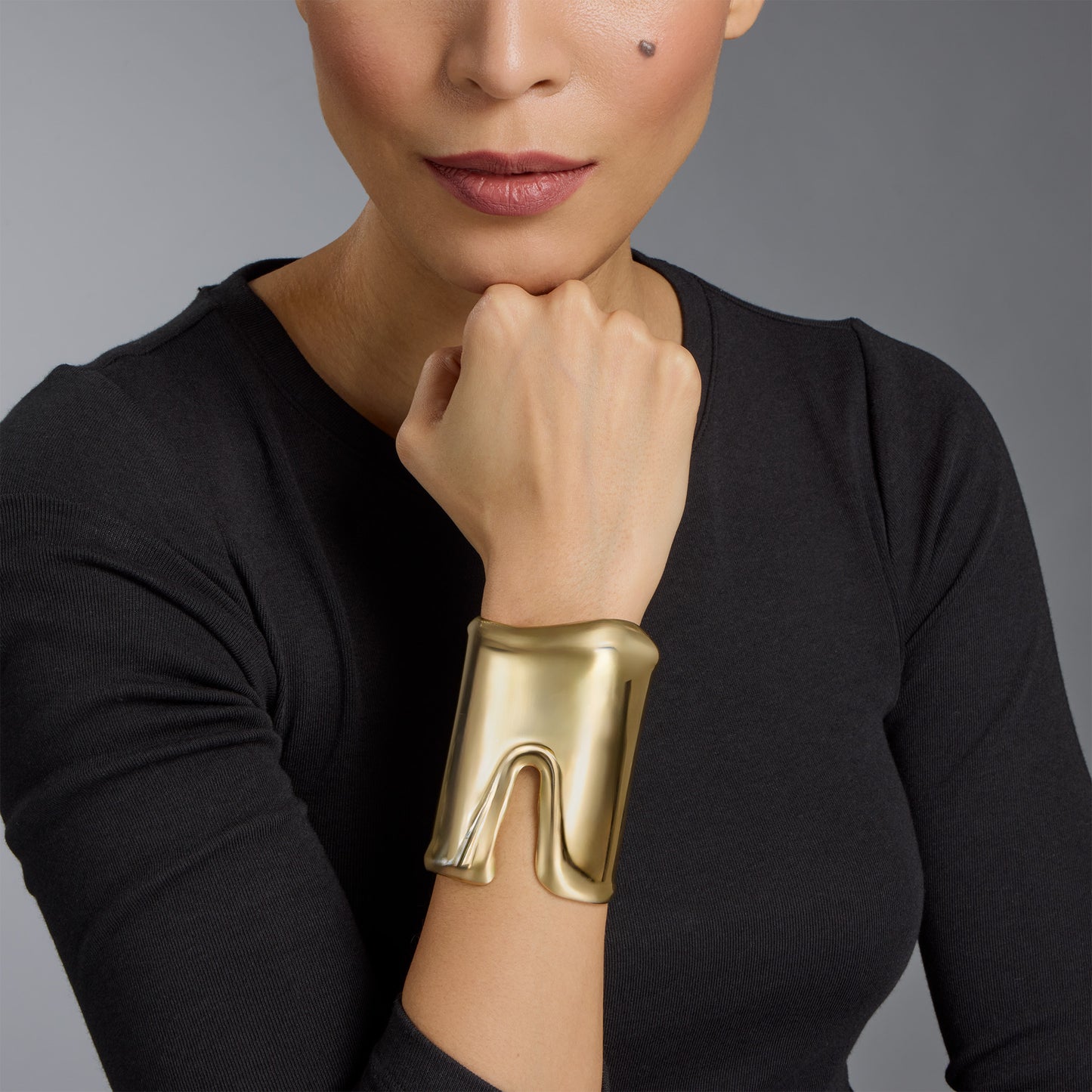 Macklowe Gallery Elsa Peretti Tiffany & Co. 18K Gold Large "Bone" Cuff Bracelet