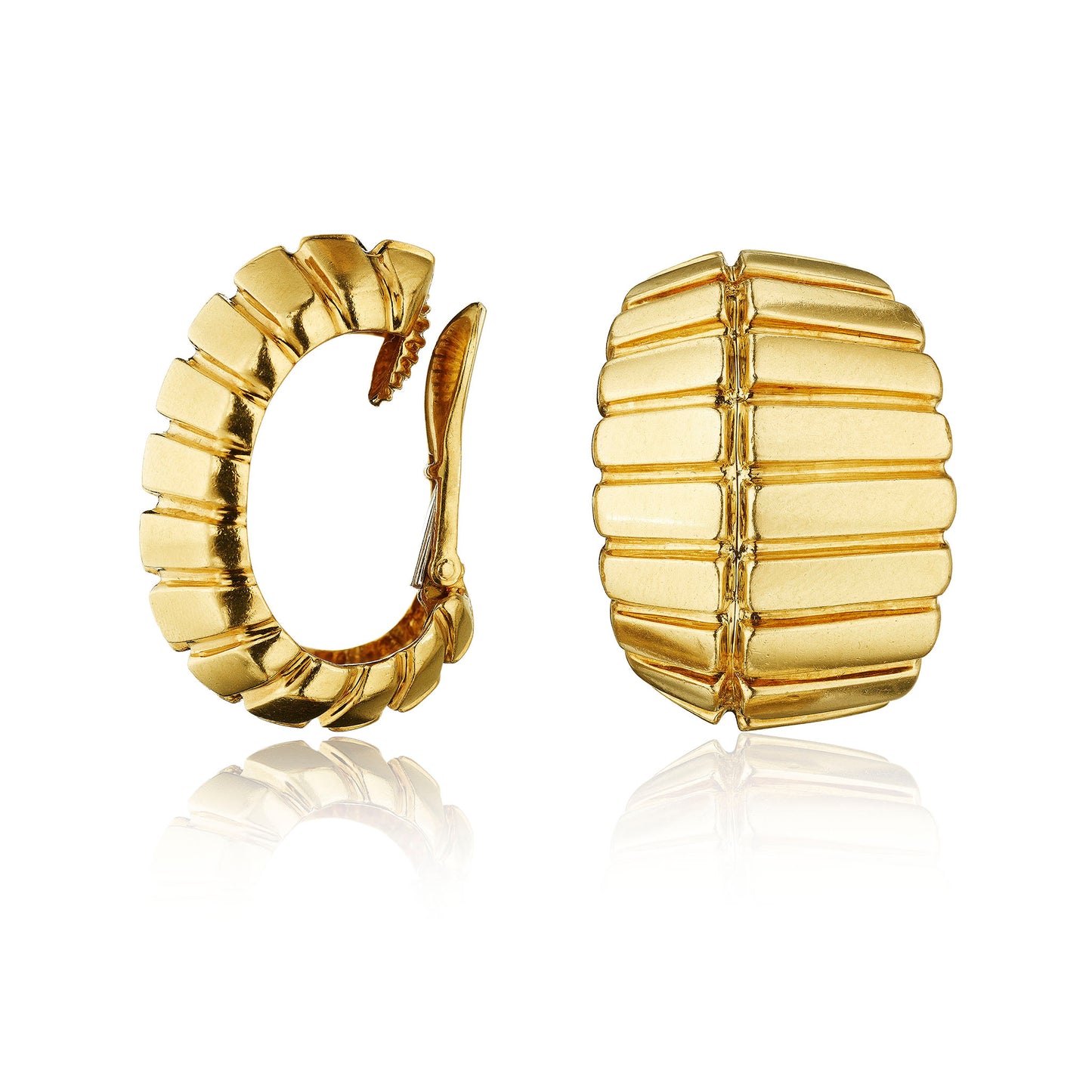 Macklowe Gallery David Webb Half-Hoop Earrings