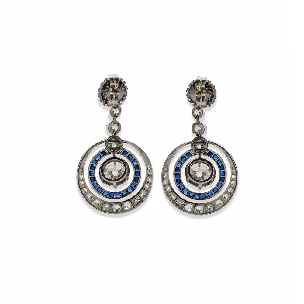 
                      
                        Macklowe Gallery Art Deco Diamond and Sapphire Earrings
                      
                    