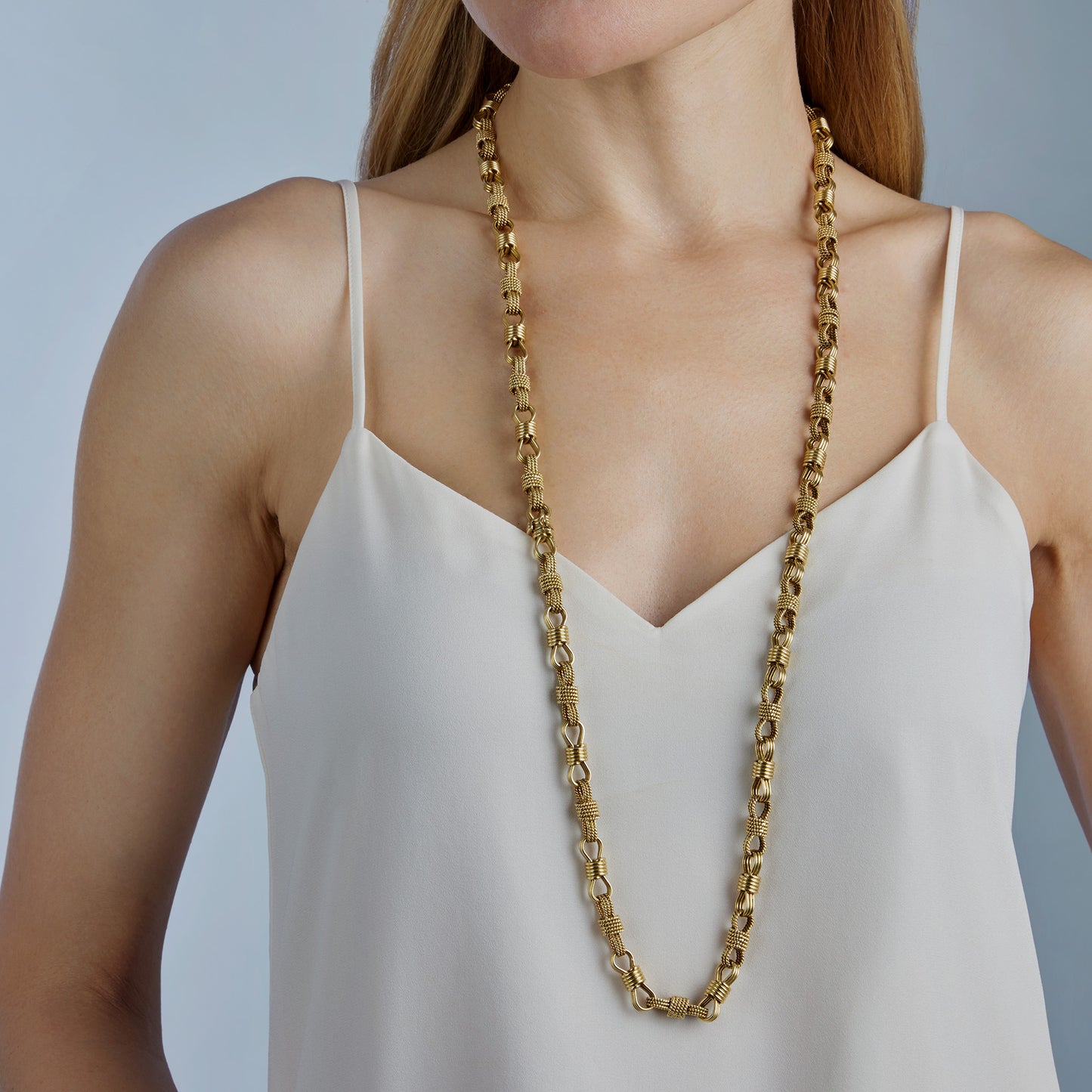Macklowe Gallery Bulgari Rome 18K Gold Long Chain Necklace