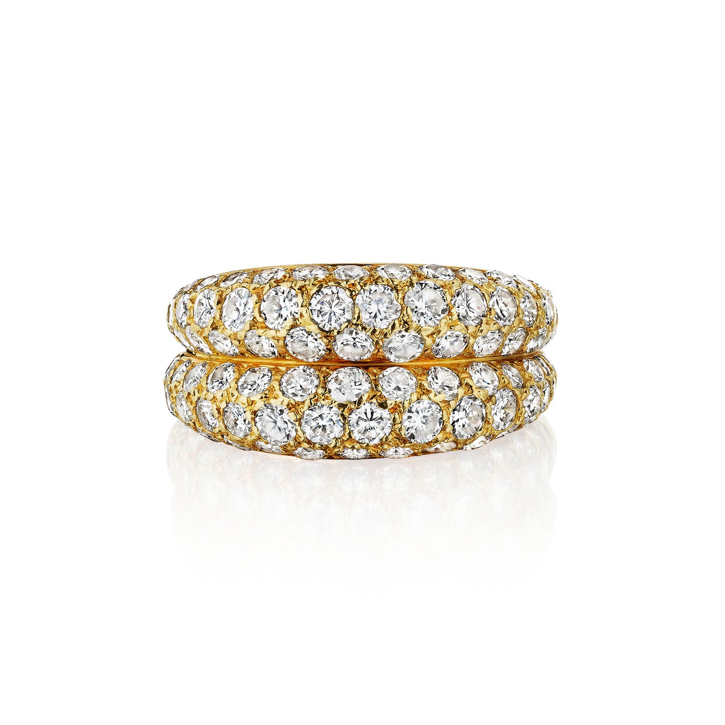 Macklowe Gallery Cartier Paris Diamond Double Band Ring