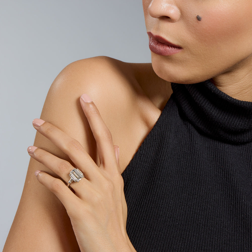 Macklowe Gallery Emerald-cut Diamond Solitaire Ring