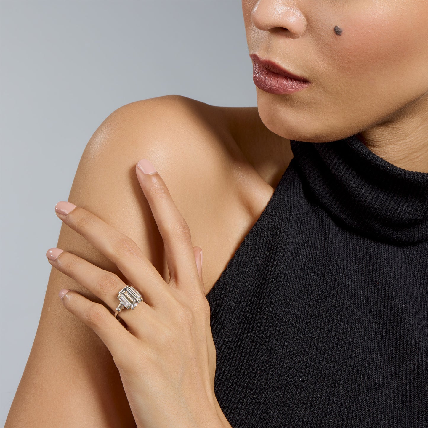 Macklowe Gallery Emerald-cut Diamond Solitaire Ring