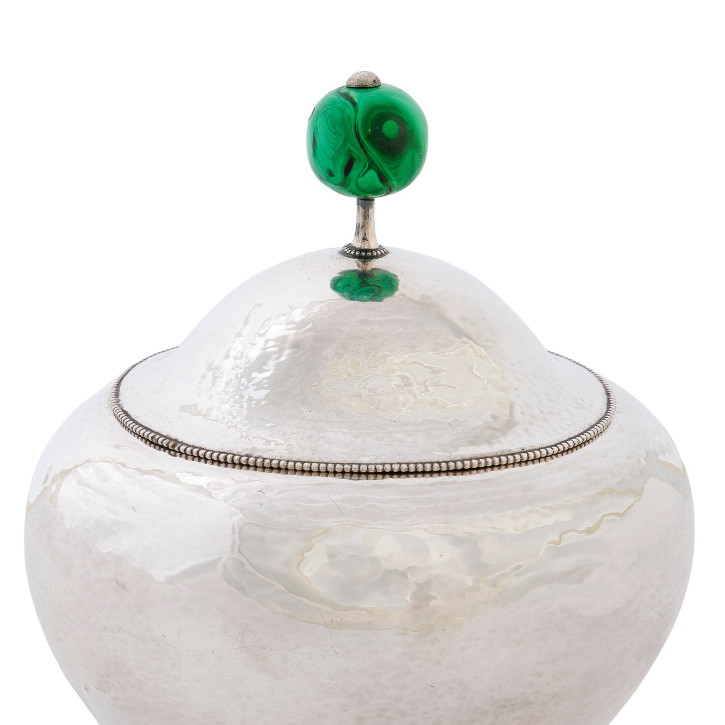 Macklowe Gallery Josef Hoffmann Hammered Silver Covered Bowl