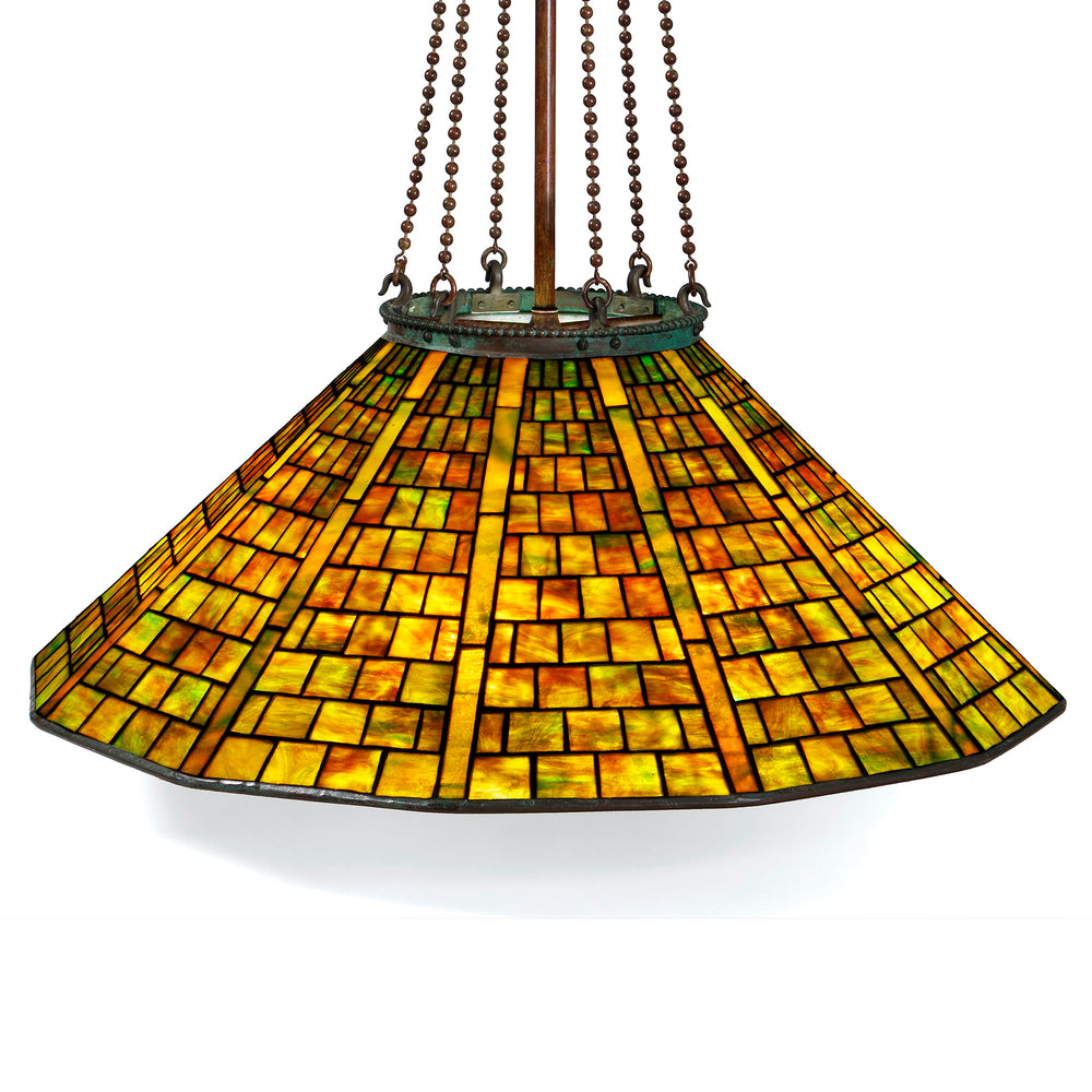 Macklowe Gallery Tiffany Studios New York "Geometric" Chandelier