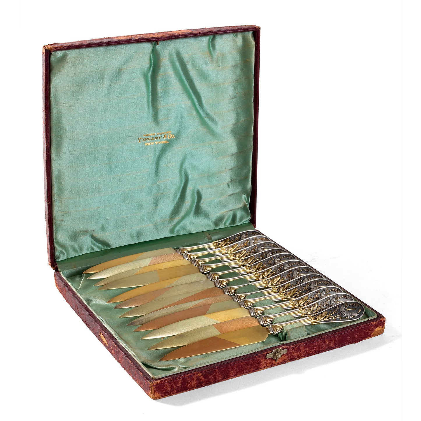 Macklowe Gallery Tiffany & Co. Silver Set of Twelve "Japanese" Pattern Knives