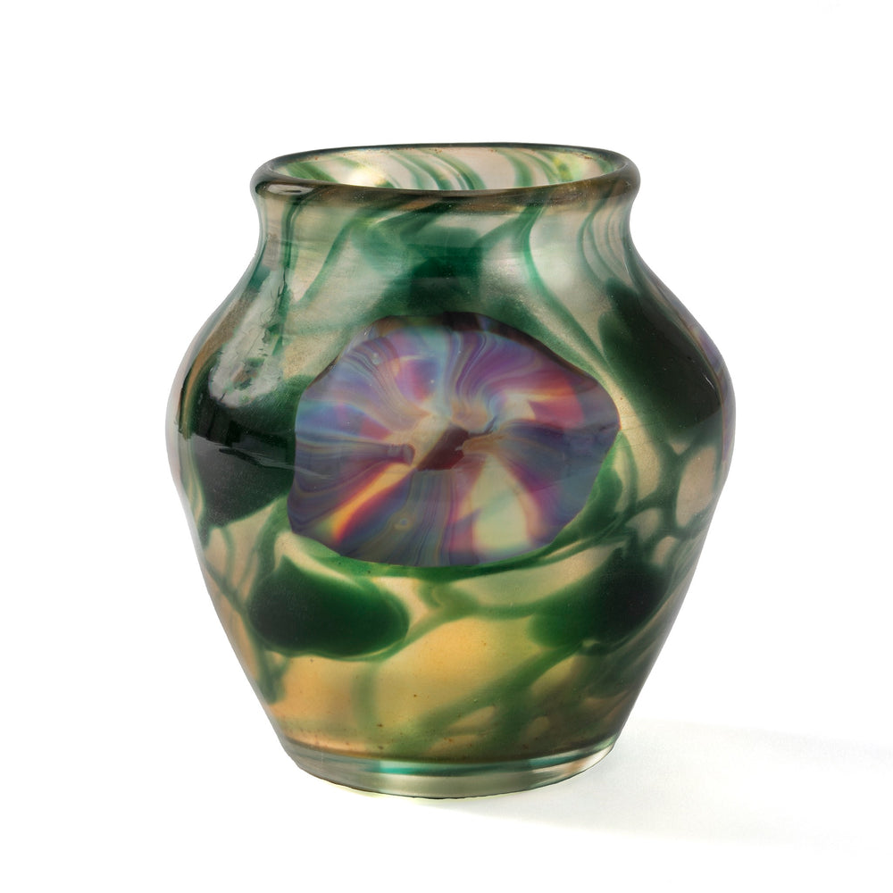 Macklowe Gallery Tiffany Studios New York "Morning Glory" Paperweight Favrile Glass Vase 
