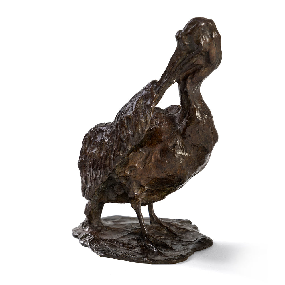 Macklowe Gallery Rembrandt Bugatti "Pélican à sa toilette" Bronze Sculpture
