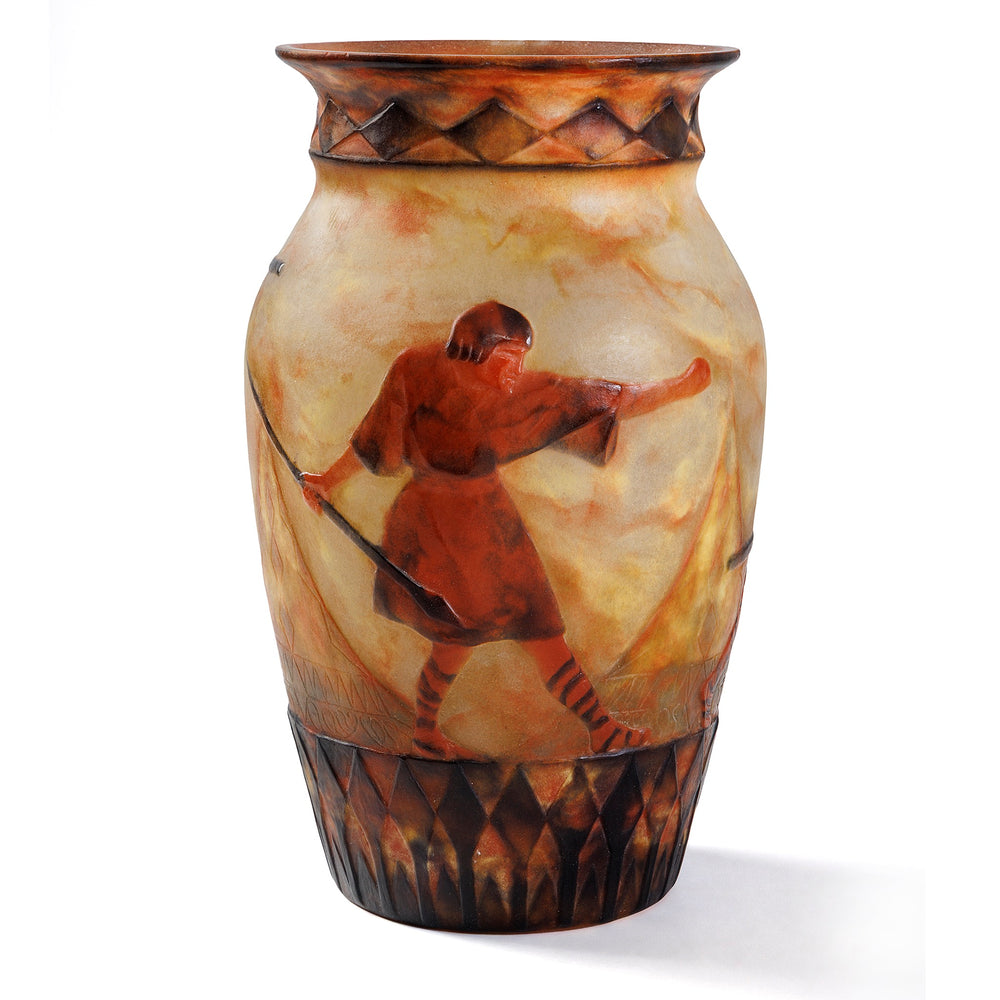 Macklowe Gallery Gabriel Argy-Rousseau "Guerrieres Antiques" Pâte-de-Verre Vase