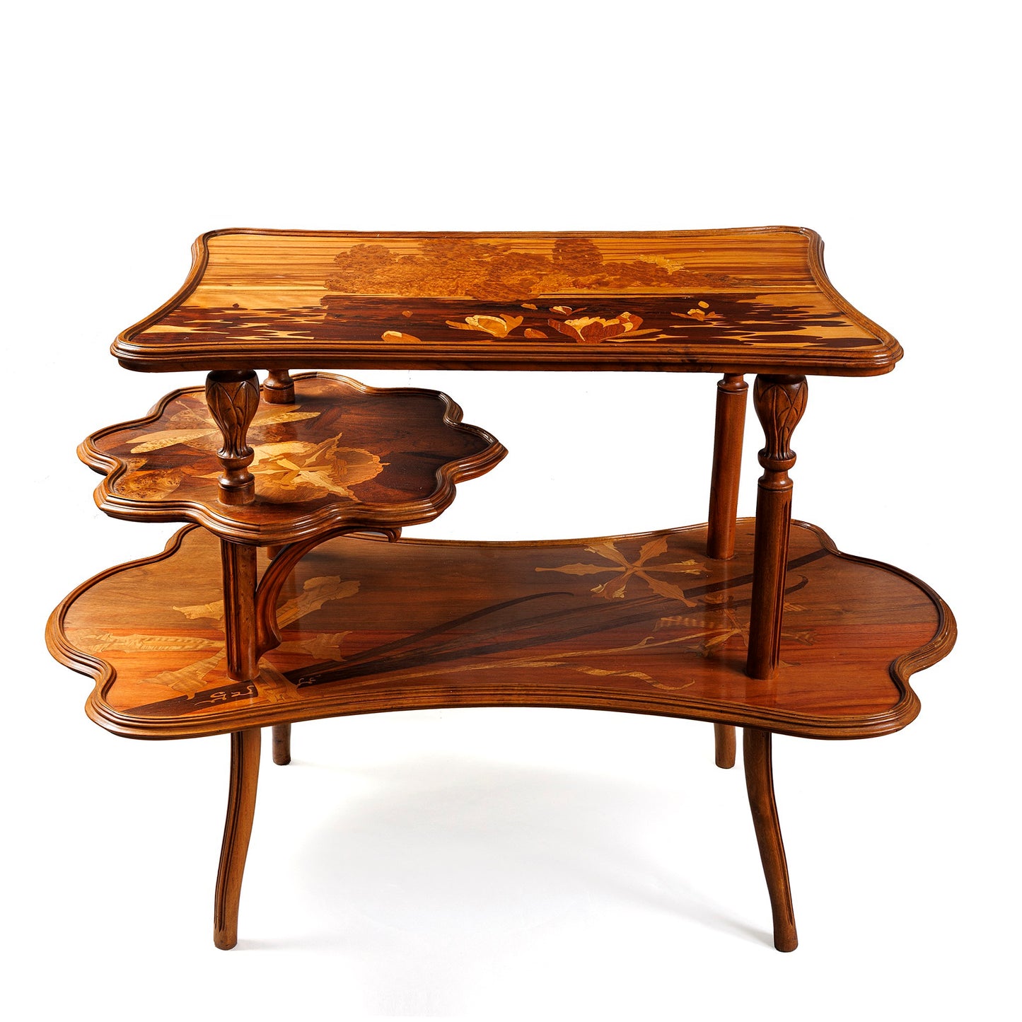 Macklowe Gallery Émile Gallé “Fleur de l’Eau” Three-tiered Table