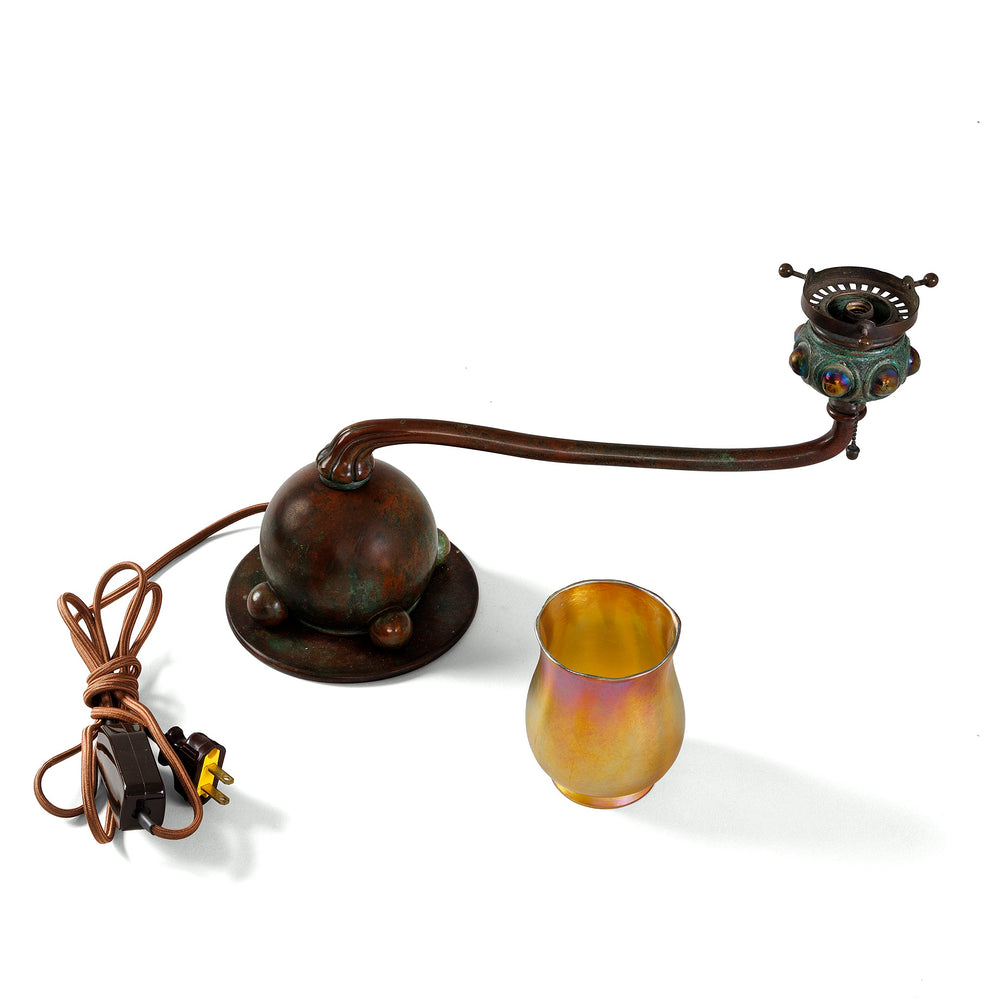 
                      
                        Macklowe Gallery Tiffany Studios New York "Jeweled Tulip Ball" Desk Lamp
                      
                    