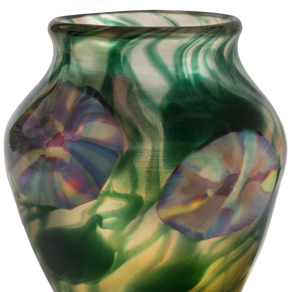 
                      
                        Macklowe Gallery Tiffany Studios New York "Morning Glory" Paperweight Favrile Glass Vase 
                      
                    