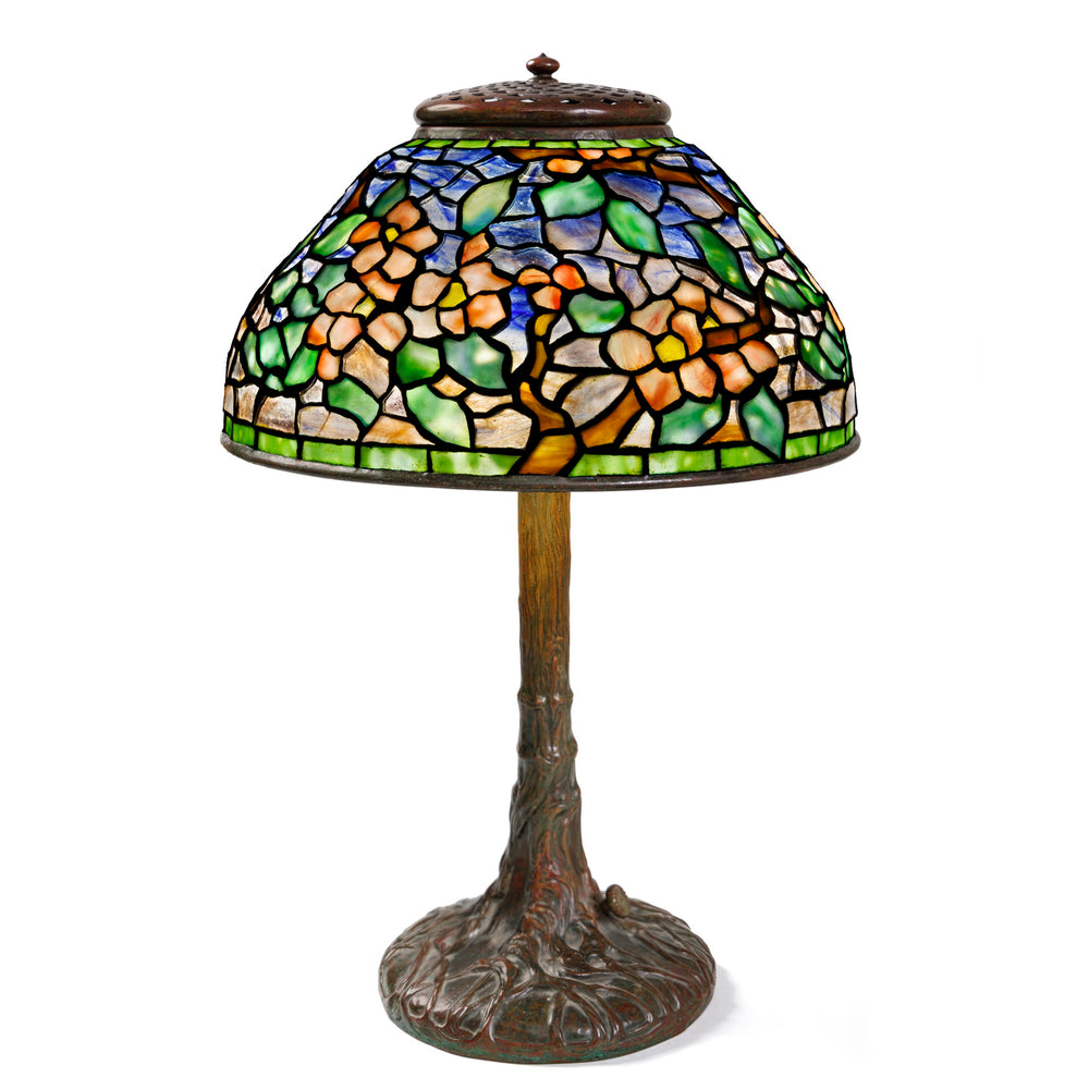
                      
                        Macklowe Gallery Tiffany Studios New York Pony "Apple Blossom" Table Lamp
                      
                    