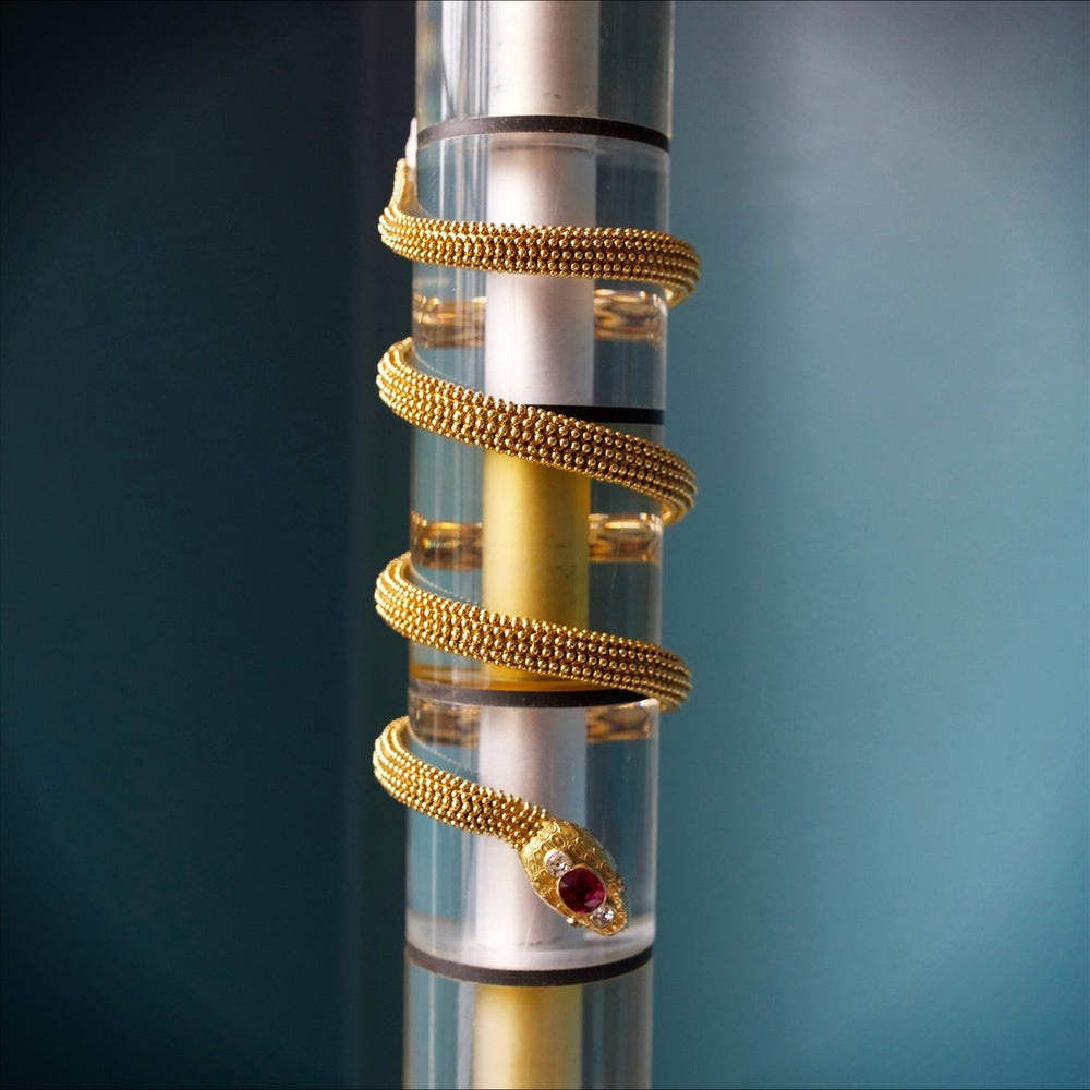 
                      
                        Macklowe Gallery Bulgari Ceylon Ruby "Serpenti" Bracelet Watch
                      
                    