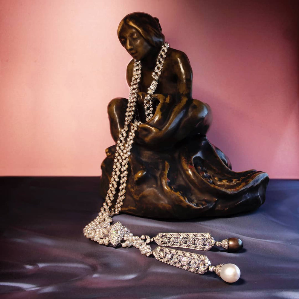 
                      
                        François-Rupert Carabin "Femme au Pieuvre" Glazed Ceramic Inkwell
                      
                    