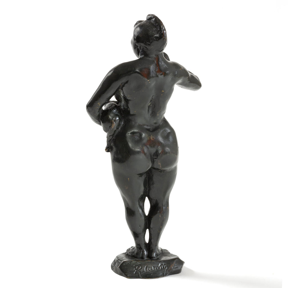 
                      
                        Macklowe Gallery François-Rupert Carabin "Woman and Cat" Patinated Bronze Sculpture
                      
                    