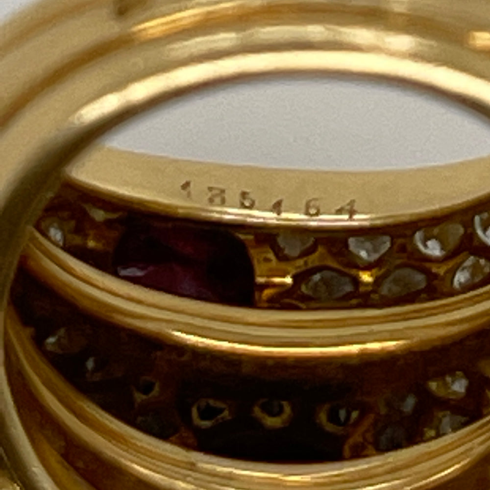 
                      
                        Cartier Paris Ruby  “Three Band” Ring
                      
                    