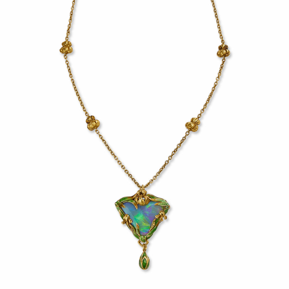 
                      
                        Macklowe Gallery Marcus & Co. Black Opal and Enamel Pendant Necklace
                      
                    