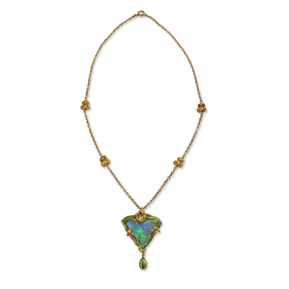 
                      
                        Macklowe Gallery Marcus & Co. Black Opal and Enamel Pendant Necklace
                      
                    