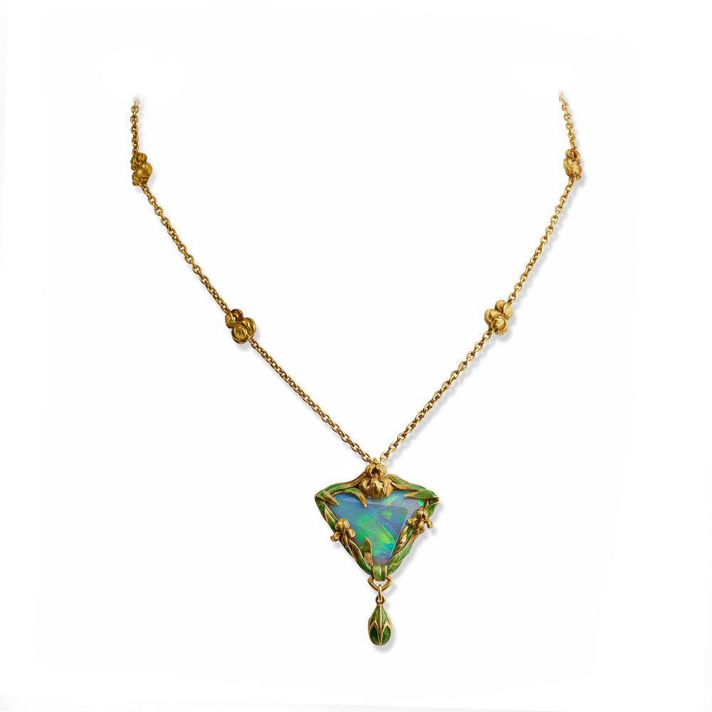 
                      
                        Macklowe Gallery Marcus & Co. Black Opal and Enamel Pendant Necklace
                      
                    
