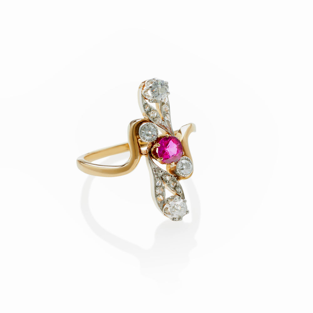 
                      
                        Macklowe Gallery A French Ruby and Diamond Ring
                      
                    
