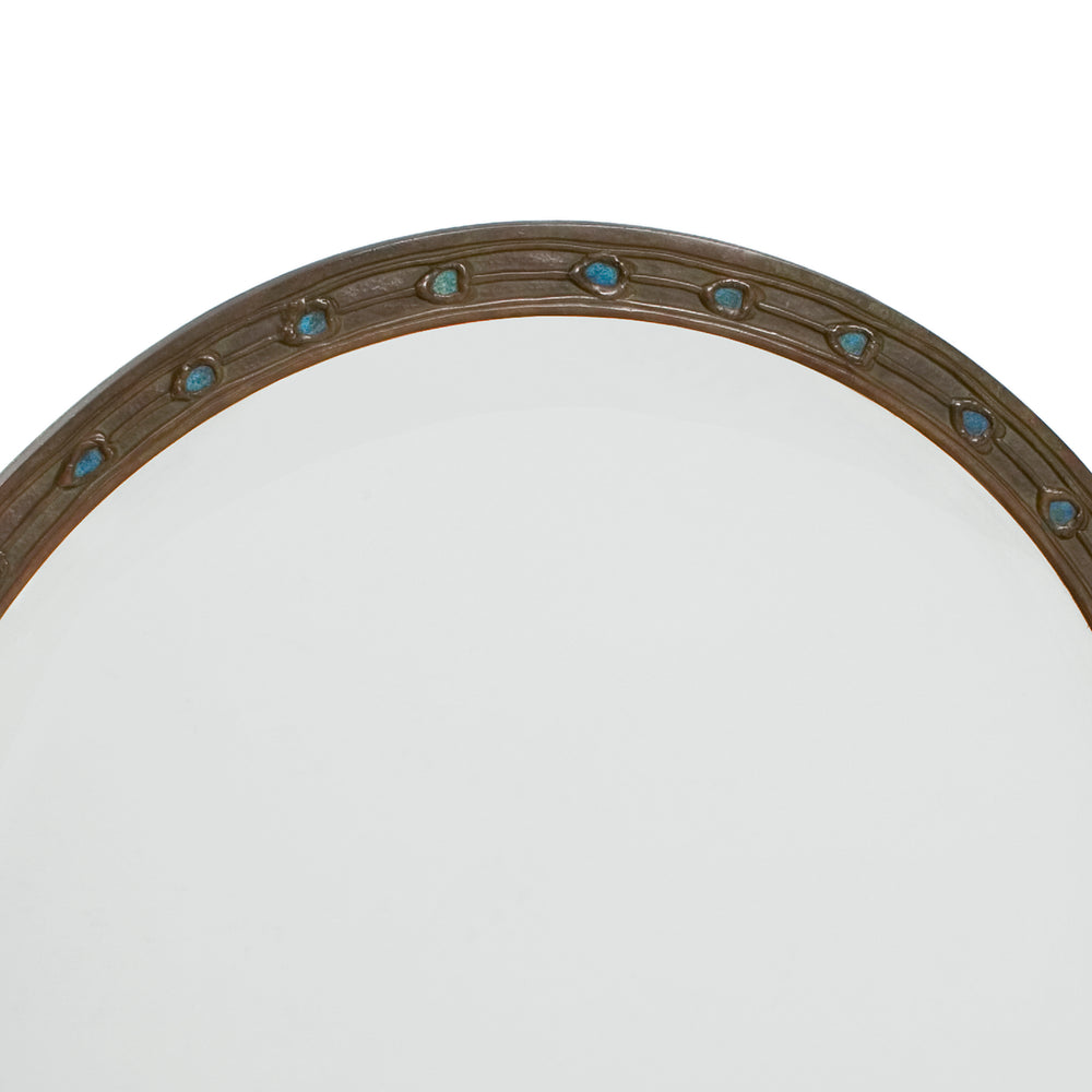 
                      
                        Tiffany Studios New York "Peacock" Favrile Glass and Bronze Mirror
                      
                    